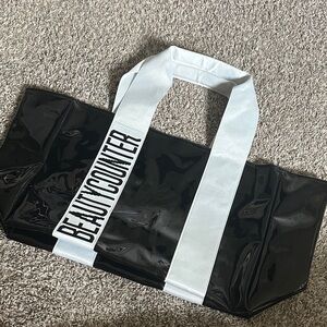 Beautycounter Black and White Duffel Bag